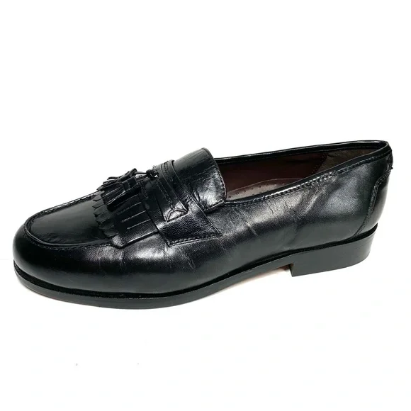 Men\' s Nunn Bush Dress Flex Shoes Loafers Black Leather Tassels Slip On Size 11 NUNN BUSH DRESS FLEX LOAFERS SLIP ON TASSEL BLACK LEATHER  main image 2